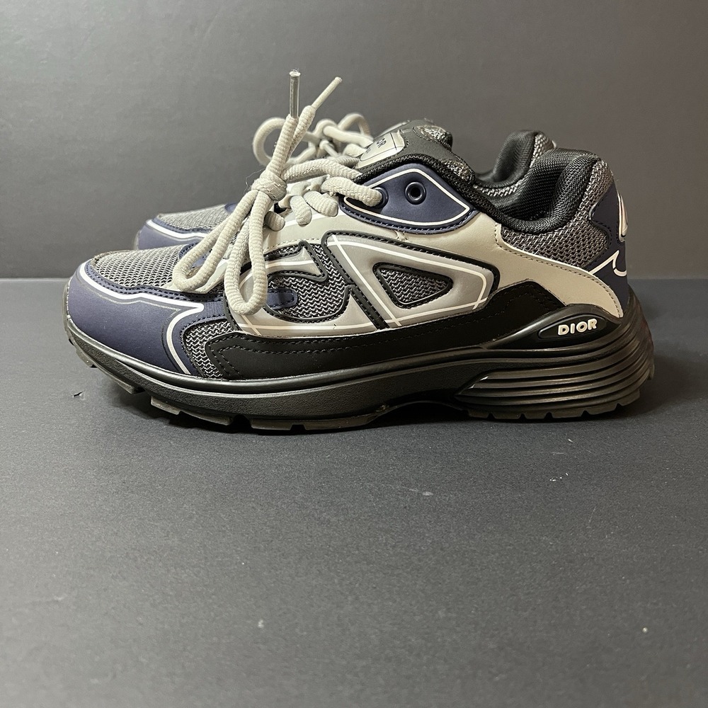 Dior B30 Blue Black Gray Mesh Fabric Sneakers Size 40EU US 7